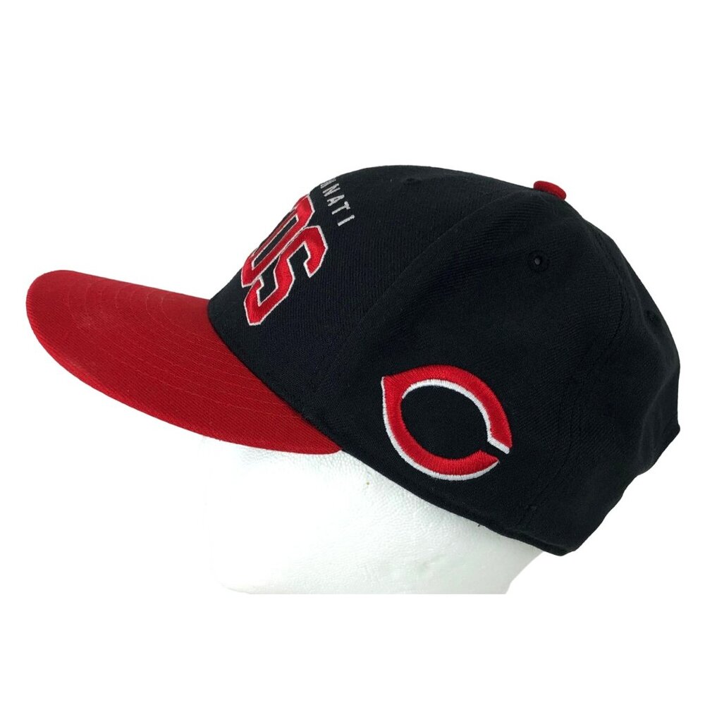 MLB Cincinnati Reds Men's 47 Brand Black/Red 2 Tone Snapback OSFA Embroidered - Picture 3 of 10